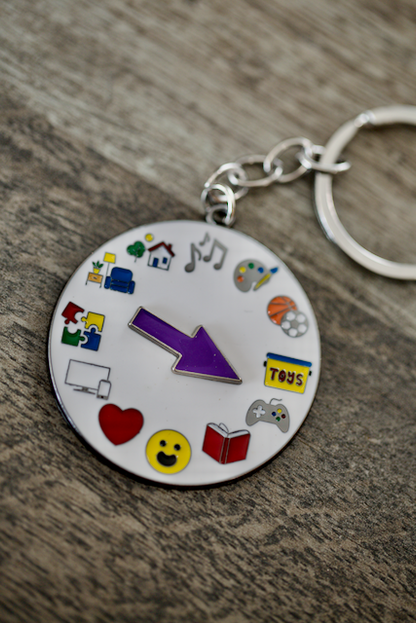 Communication Pictures Interests Keyring Spinner