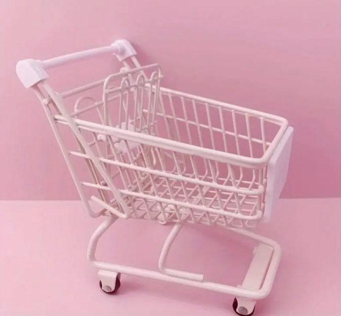 Pink Mini Shopping Trolley