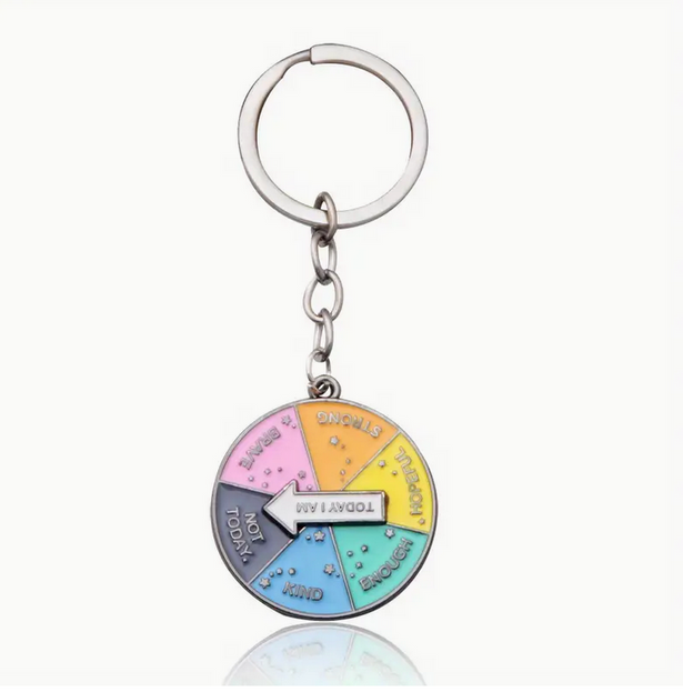 'Today I Am' Spinner Keyring