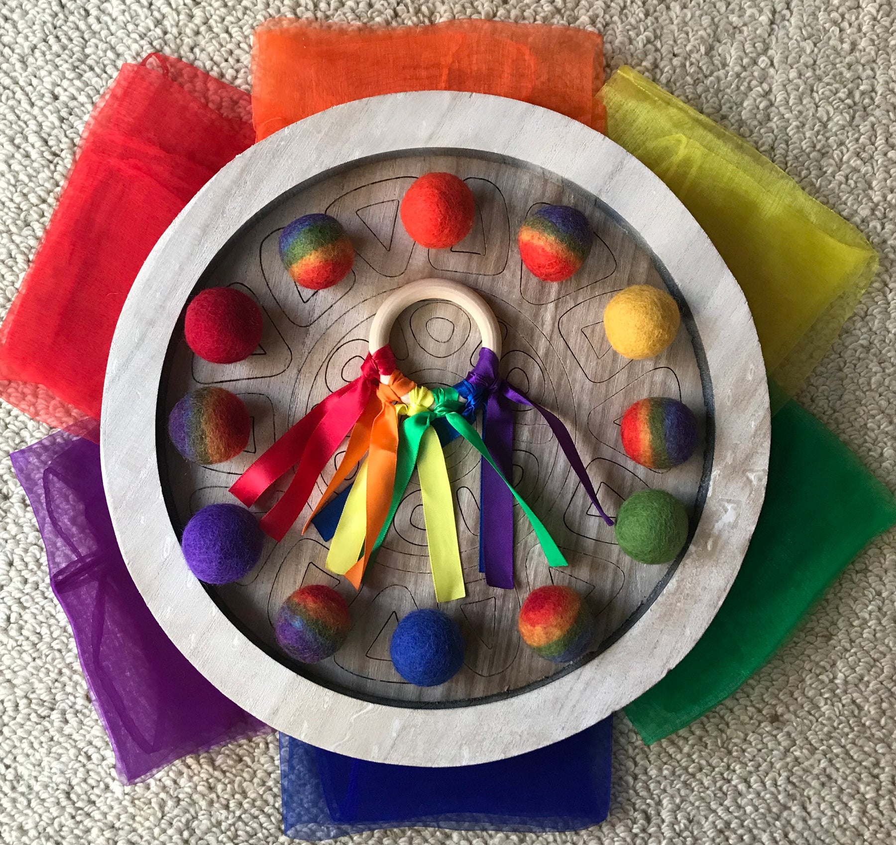 Short Rainbow Ribbon Shaker