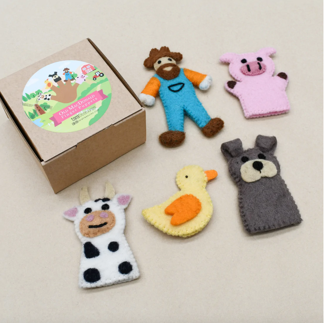 Old MacDonald Farm Animals, Finger Puppet Set