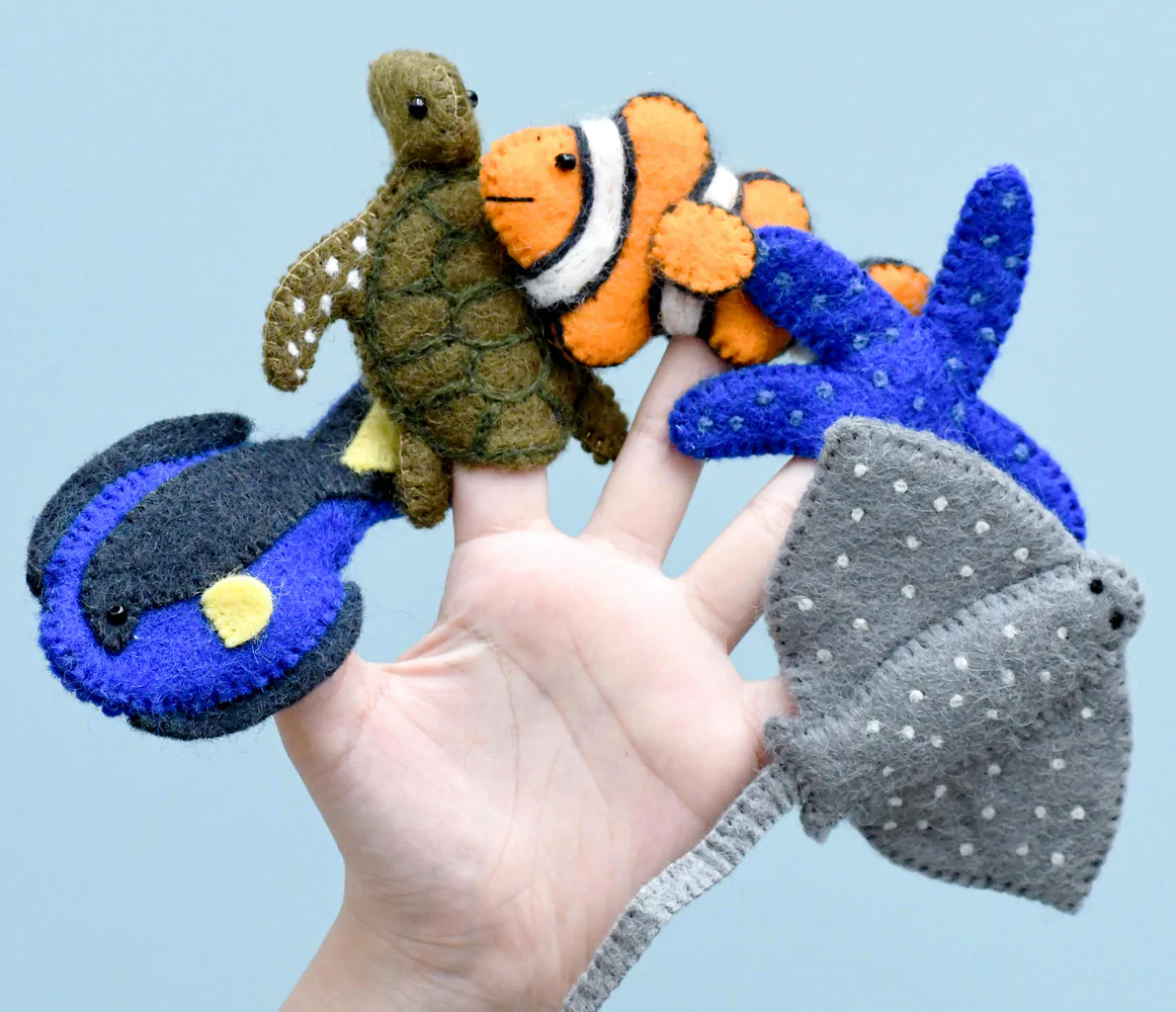 Australian Coral Reef Under the Sea - Finger Puppet Set
