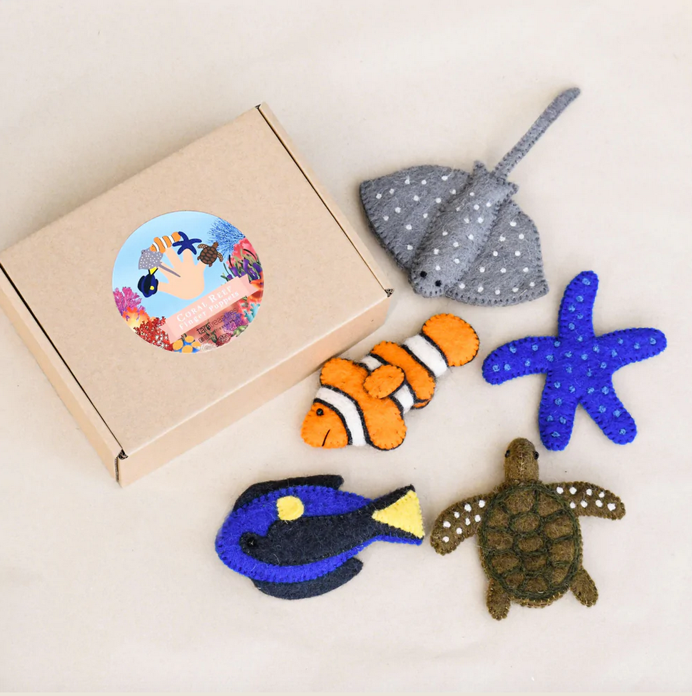 Australian Coral Reef Under the Sea - Finger Puppet Set