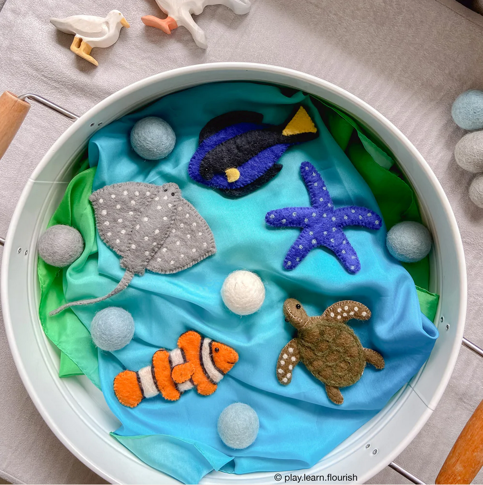 Australian Coral Reef Under the Sea - Finger Puppet Set