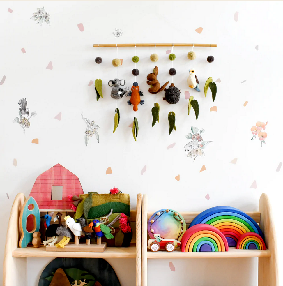 Nursery Cot Mobile Hanging- Australian Animals