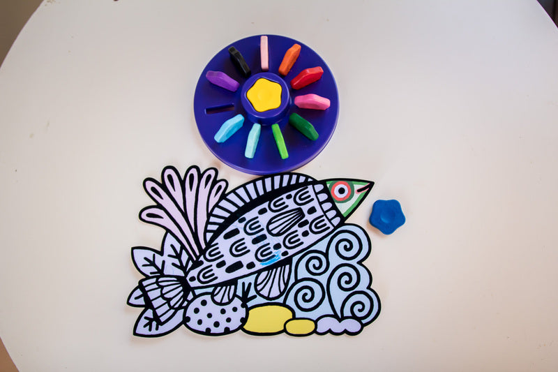12 Toddler Flower Crayons