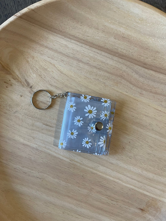 Mini Album Book Keychain- Daisies