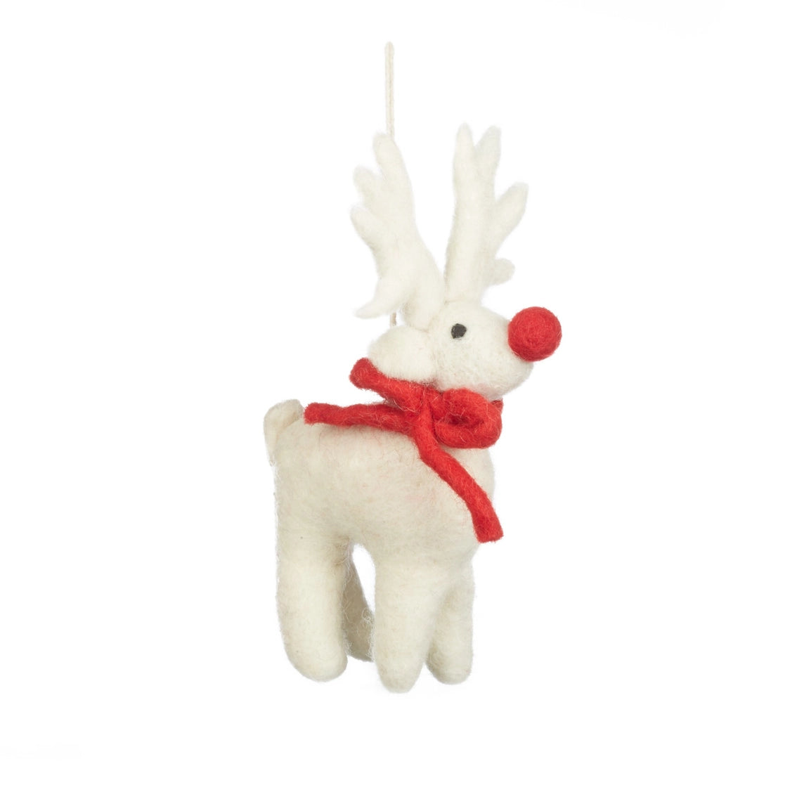 Handmade Felt Biodegradable Christmas Rudolph Hanging Decor