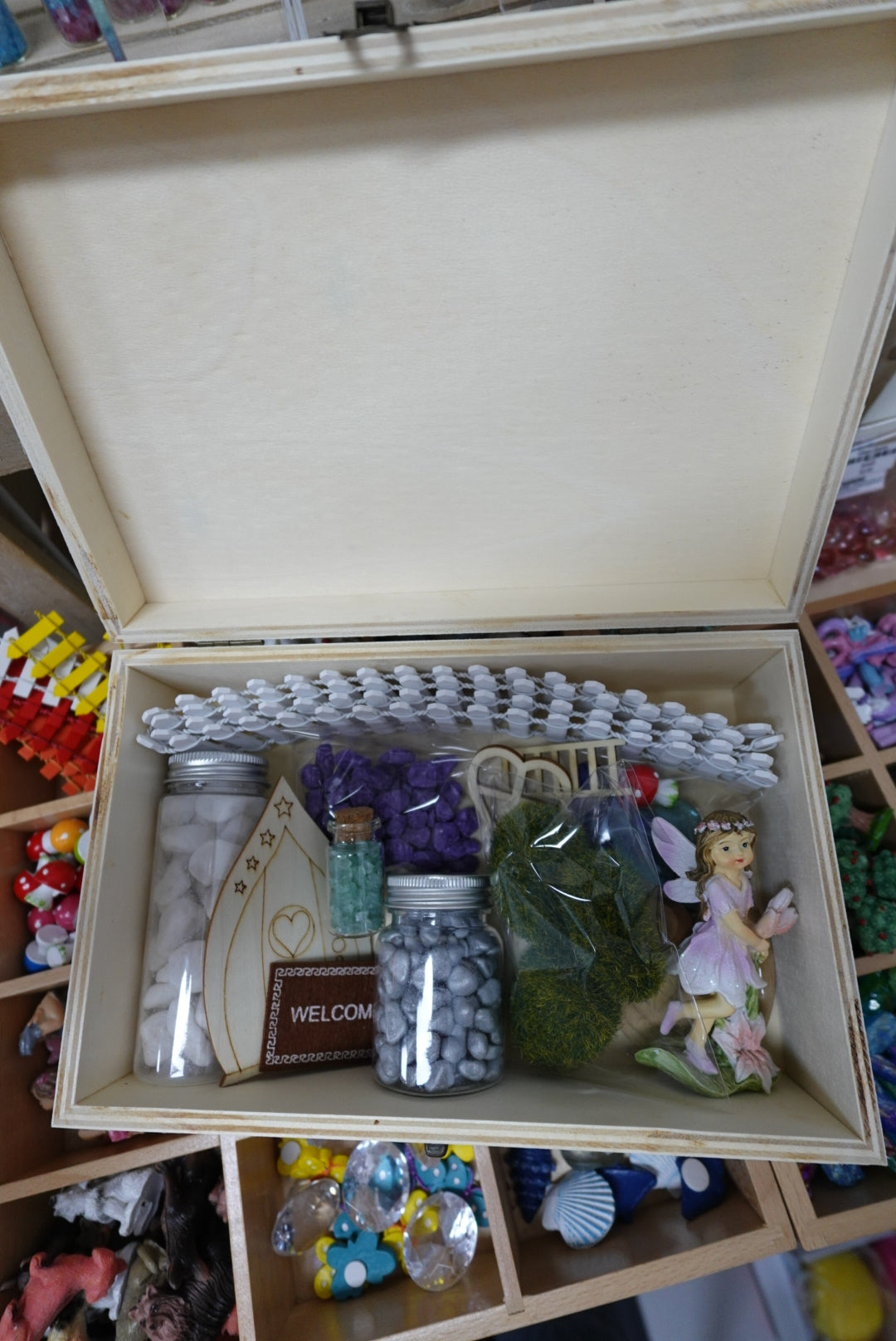 Deluxe Fairy Garden Kit in Wooden Box