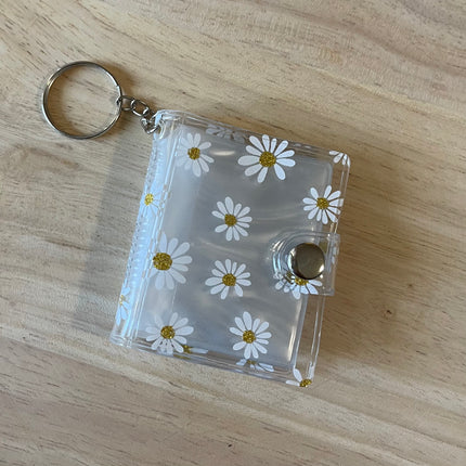 Mini Album Book Keychain- Daisies