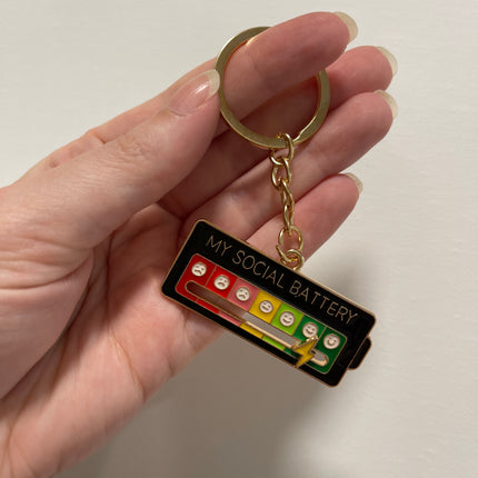 'My Social Battery' Keyring