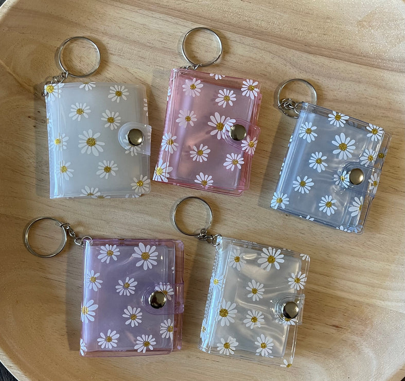 Mini Album Book Keychain- Daisies