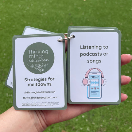 Strategies for Meltdowns Cards- Ringed Set