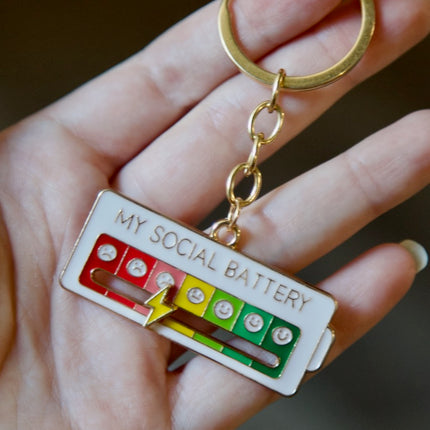 'My Social Battery' Keyring