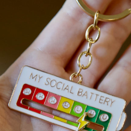 'My Social Battery' Keyring