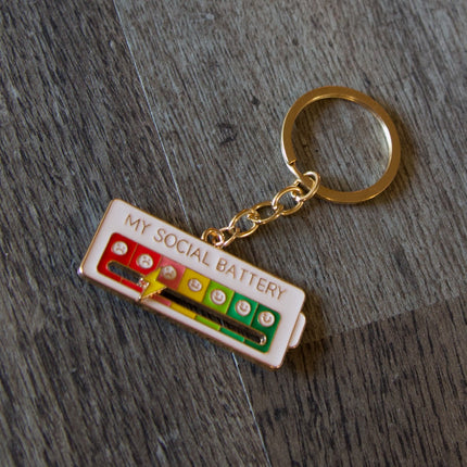 'My Social Battery' Keyring