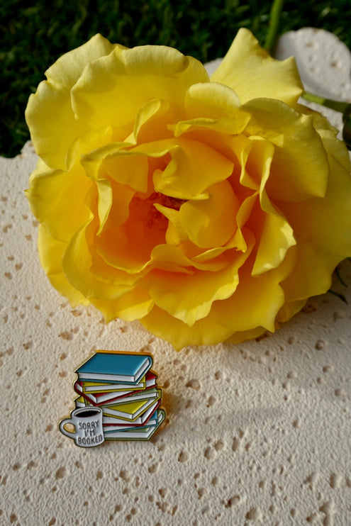 'Sorry I'm Booked' Books and Mug Pin