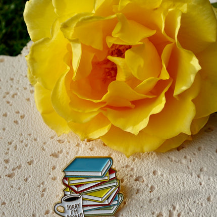 'Sorry I'm Booked' Books and Mug Pin