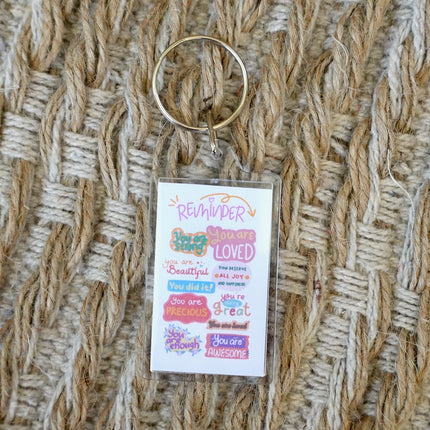 'Reminder' Affirmations Keyring