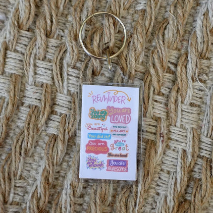 'Reminder' Affirmations Keyring