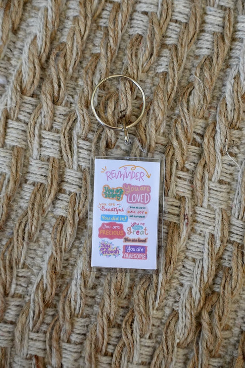 'Reminder' Affirmations Keyring