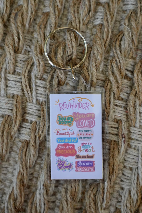 'Reminder' Affirmations Keyring