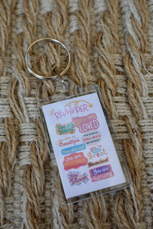 'Reminder' Affirmations Keyring