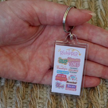 'Reminder' Affirmations Keyring