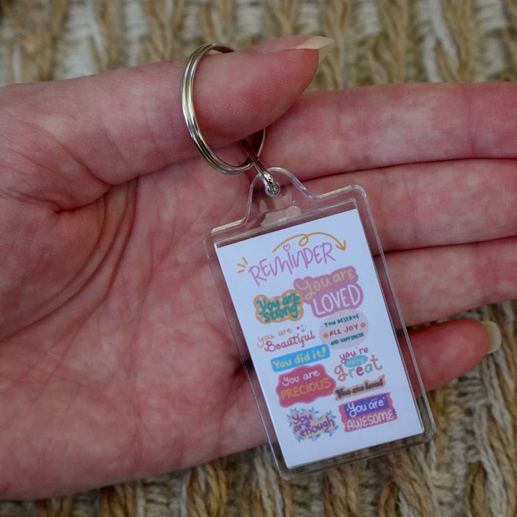 'Reminder' Affirmations Keyring