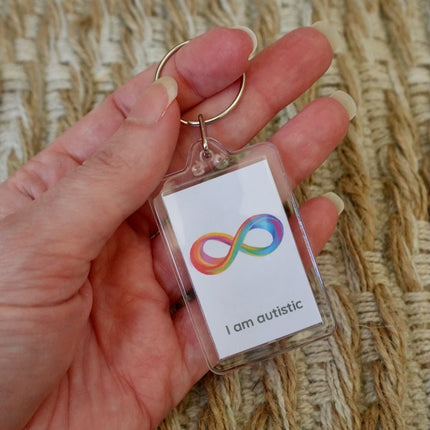 'I am autistic' Keyring