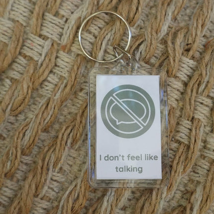 'I don't feel like talking Keyring