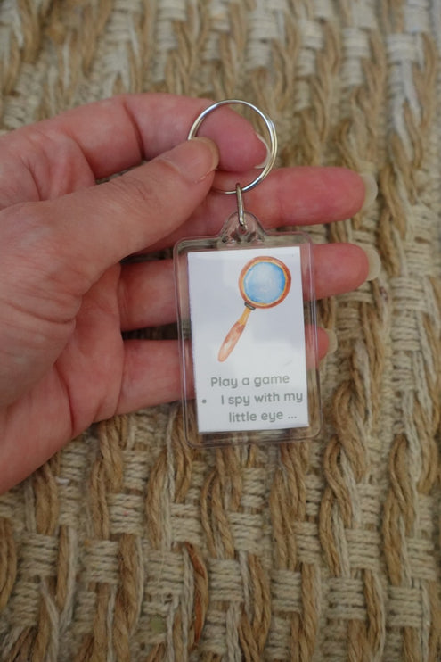 'Play a game- I spy with my little eye...' Keyring