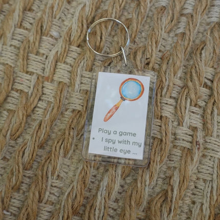 'Play a game- I spy with my little eye...' Keyring