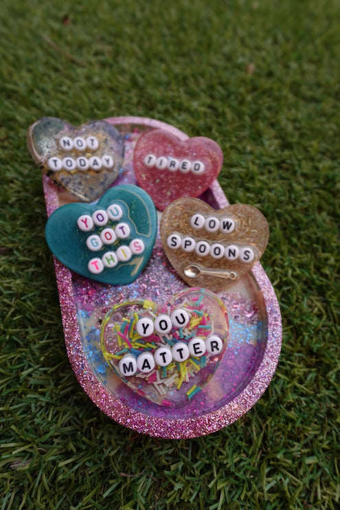 Pink, Purple Mix Resin Oval Tray