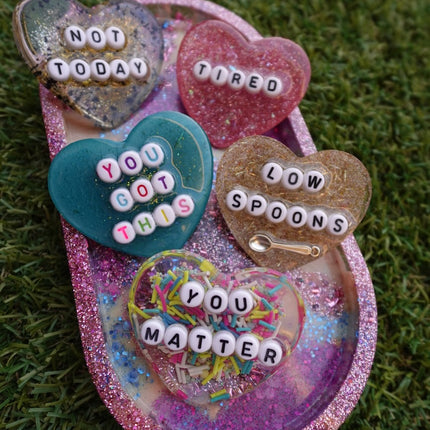 Pink, Purple Mix Resin Oval Tray