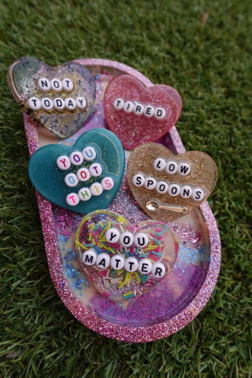 Pink, Purple Mix Resin Oval Tray