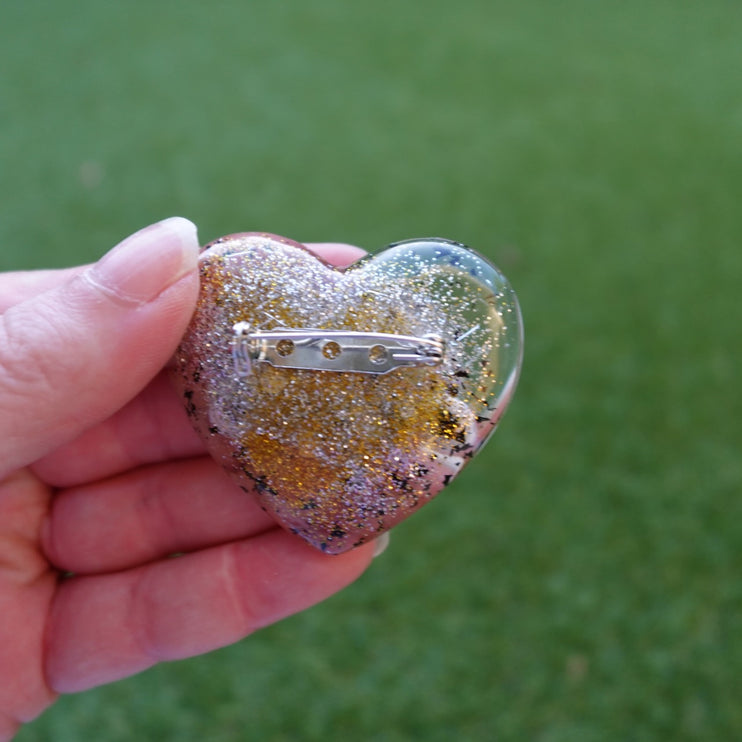 'Not Today' Resin Heart Brooch