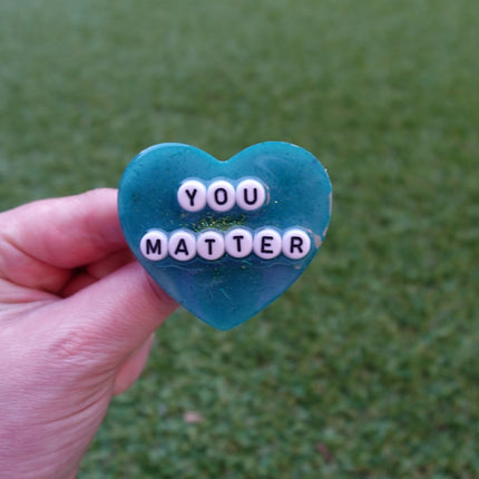 'You Matter' Resin Heart Brooch