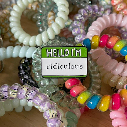 'Hello I'm Ridiculous' Pin