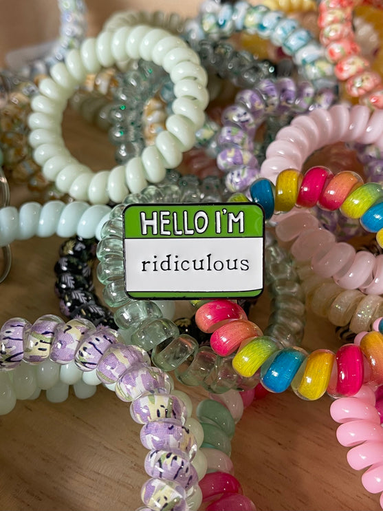 'Hello I'm Ridiculous' Pin