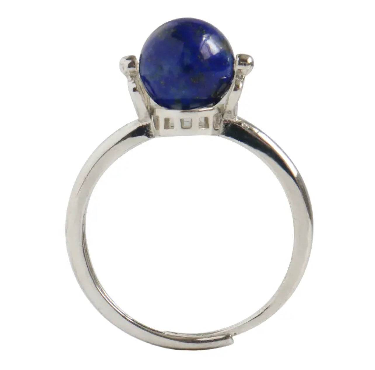 Lapis Lazuli Anxiety Fidget Spinner Ring in 925 Sterling Silver