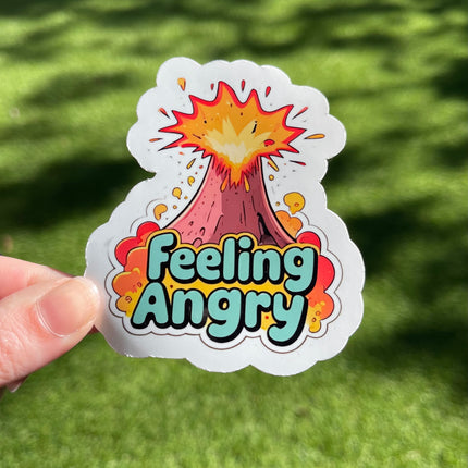 'Feeling Angry' Volcano Sticker