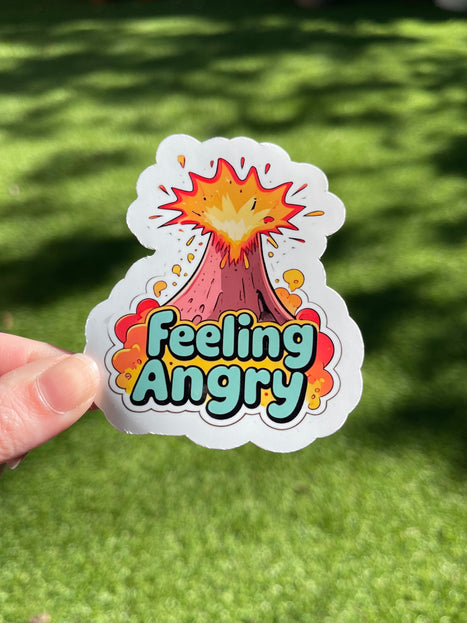'Feeling Angry' Volcano Sticker