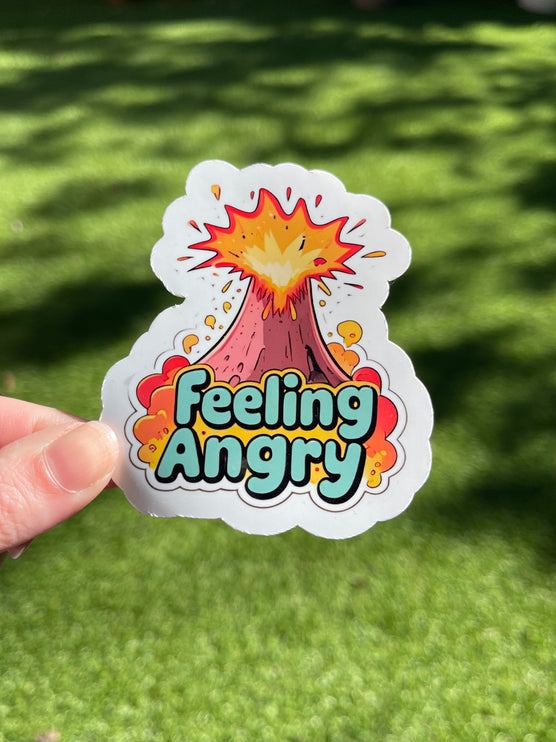 'Feeling Angry' Volcano Sticker