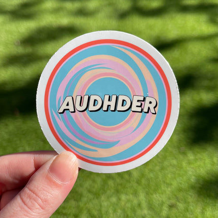 'AUDHDER'  Swirls Sticker
