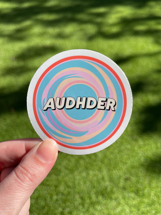 'AUDHDER'  Swirls Sticker