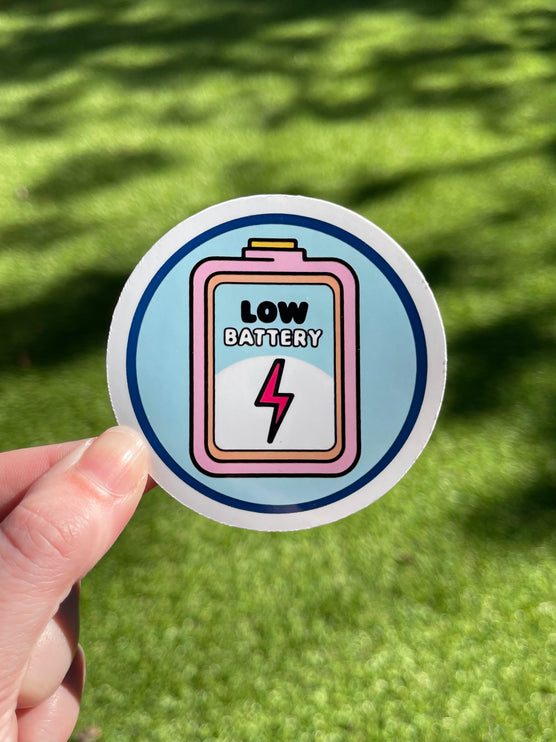 'Low Battery' Sticker