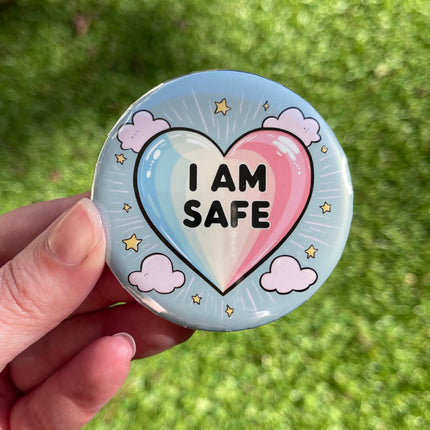 'I am safe' Button Badge