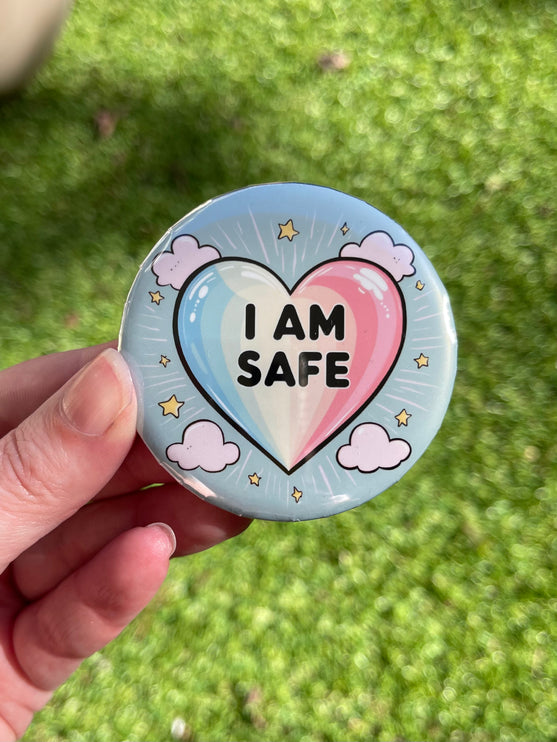 'I am safe' Button Badge