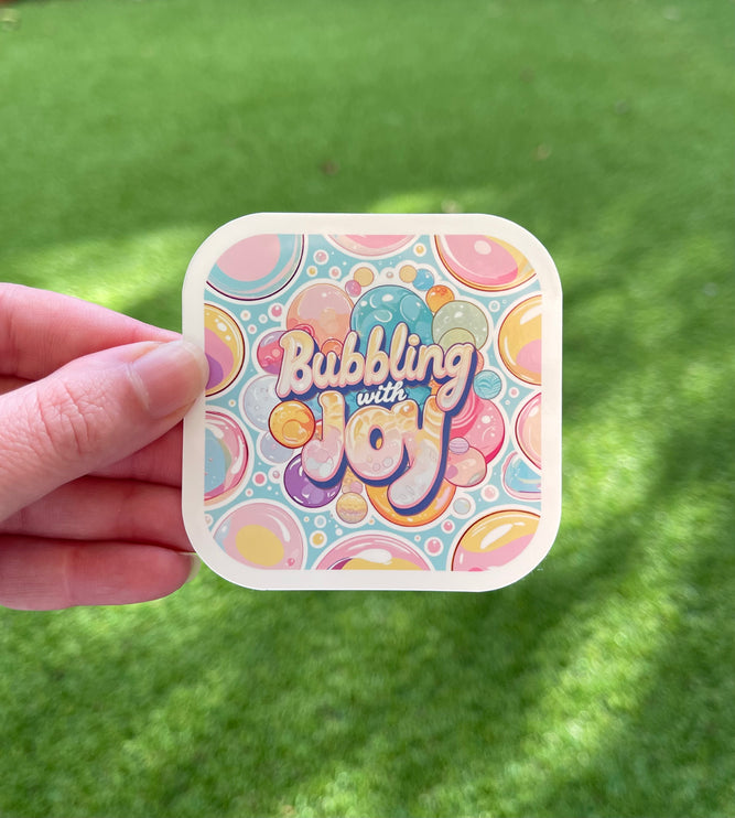 'Bubbling with Joy' Sticker